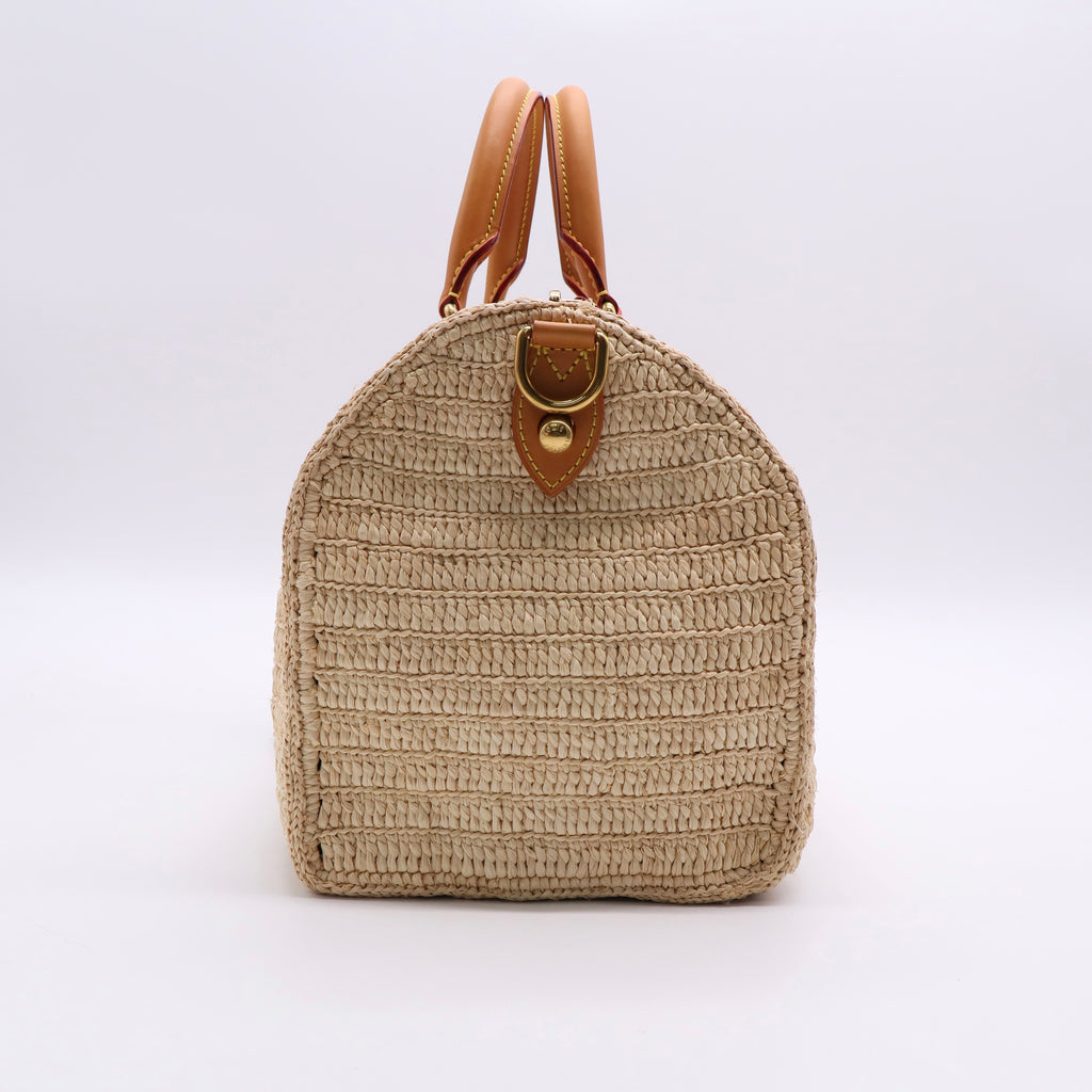 Raffia Speedy Bandoulière 30 By The Pool collection Twins LDJ2687