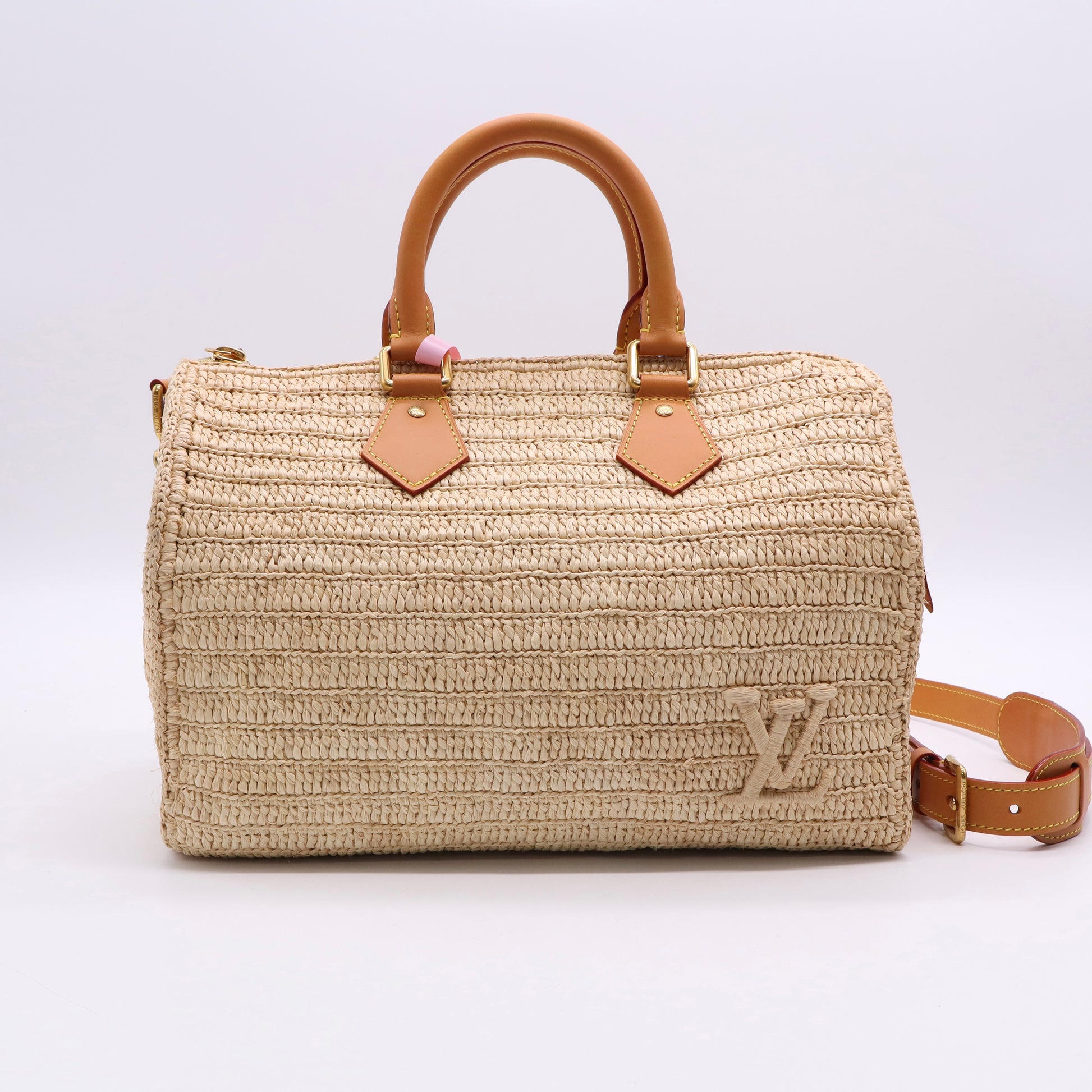 Raffia Speedy Bandoulière 30 By The Pool collection Twins LDJ2687