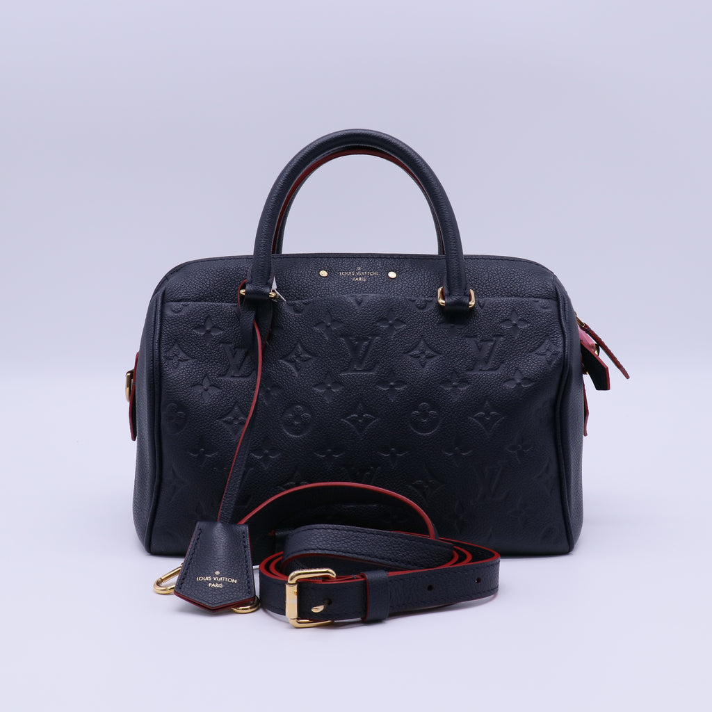 Louis Vuitton Empreinte Speedy Bandouliere 25 NM Marine Rouge twins LDJ4017