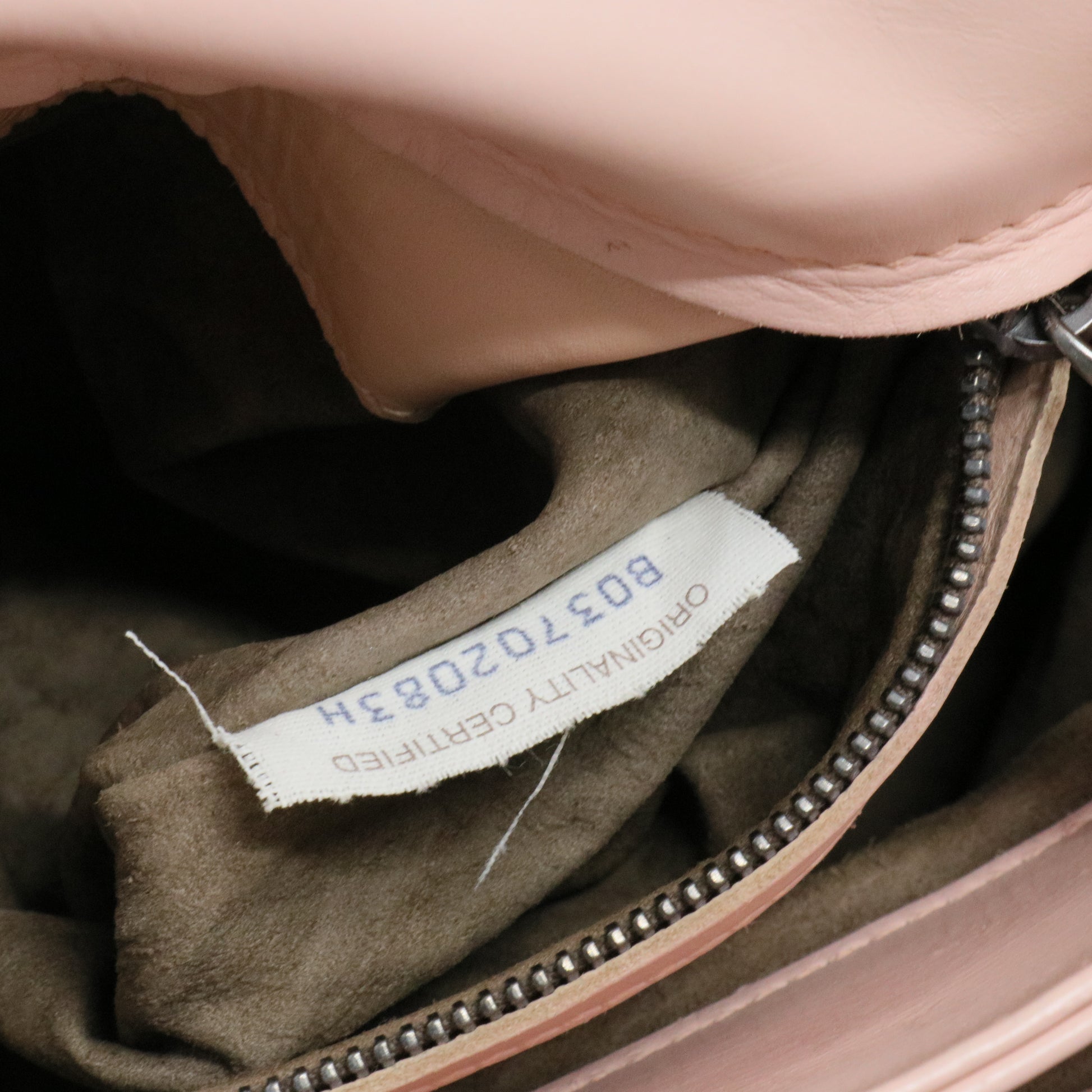 Peach Intrecciato Leather Small Roma Tote