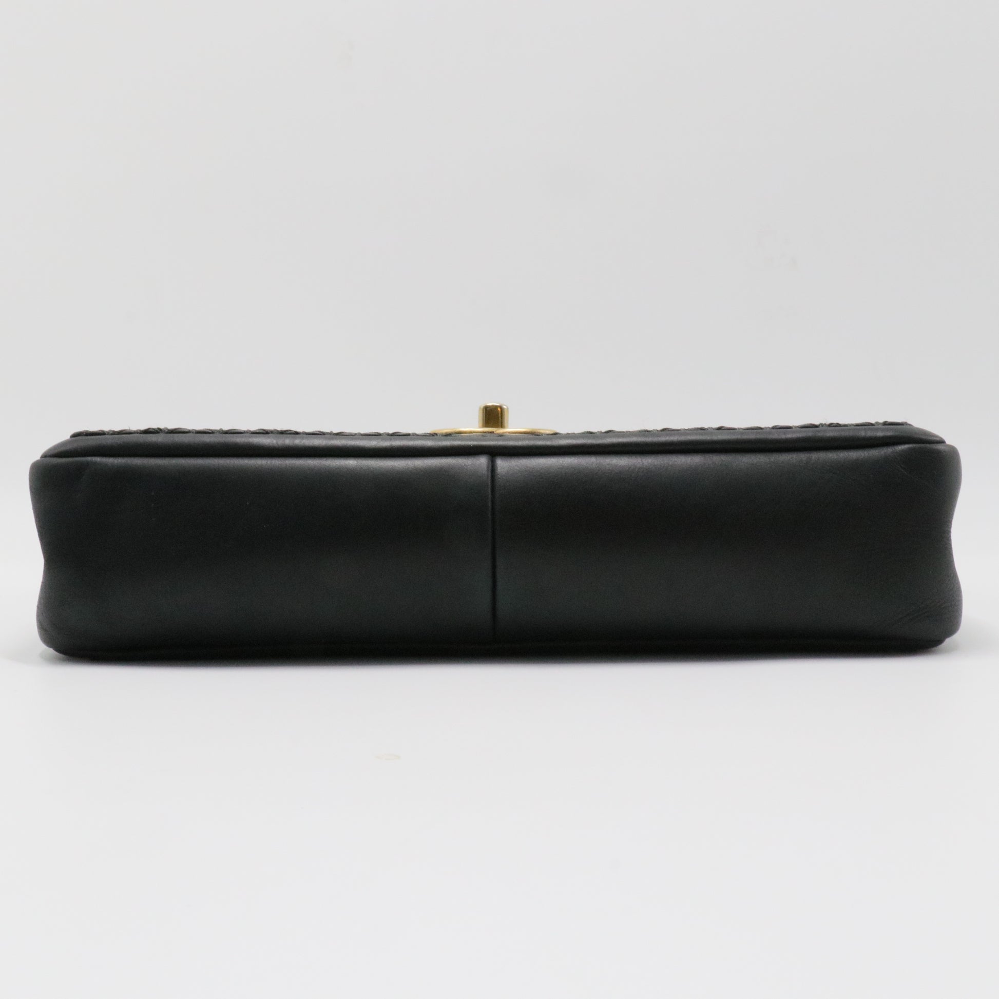 Quilted Lambskin Stitch Single Flap Crossbody Bag
