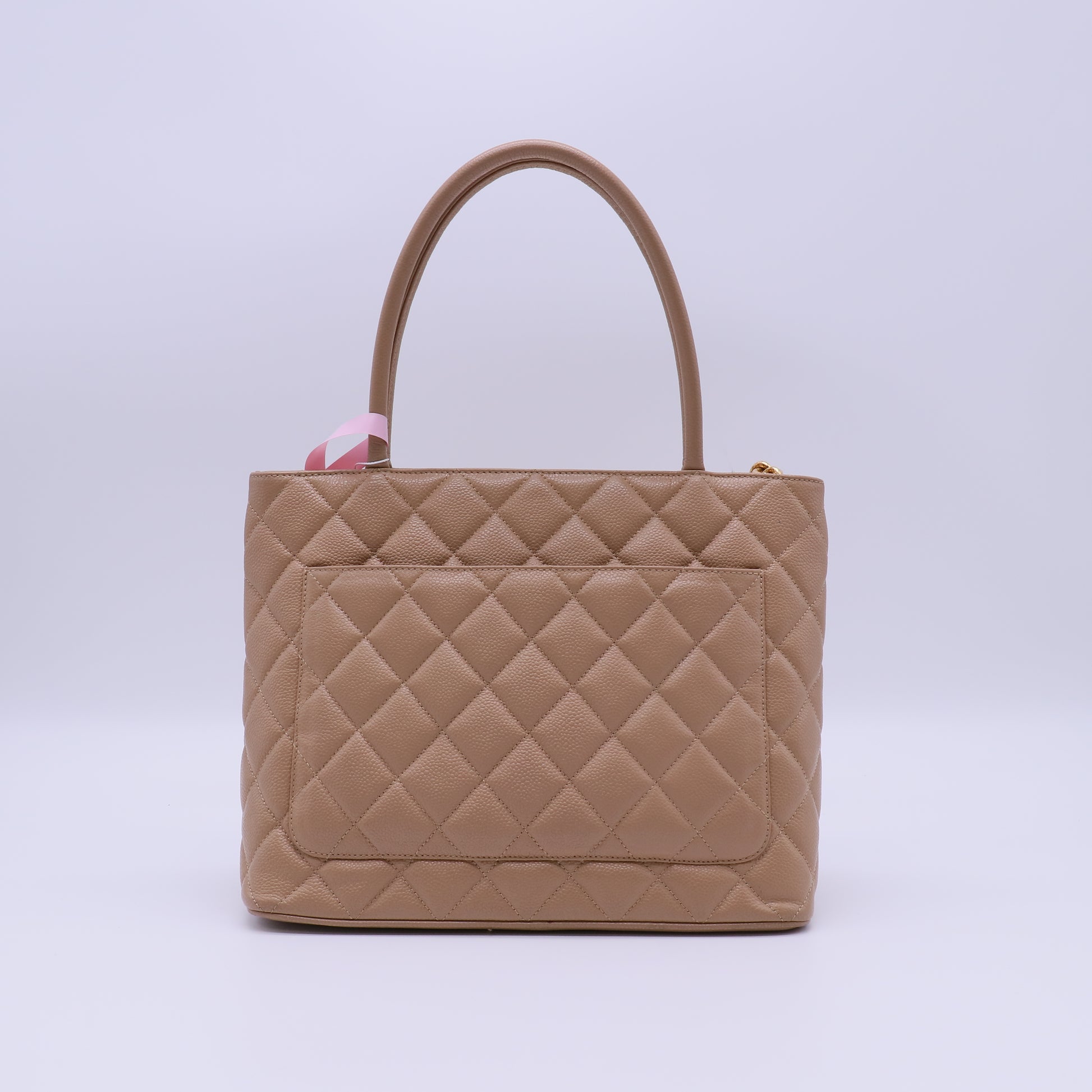 Chanel Caviar Quilted Medallion Tote Beige twins LDJ4013