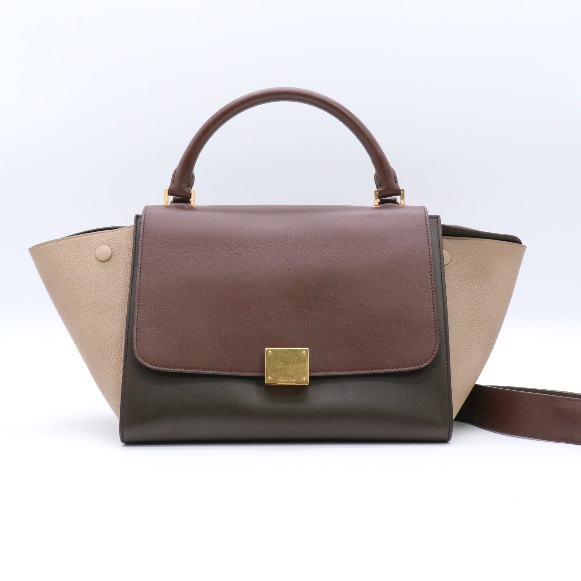 Trapeze Leather Handbag Spring twins