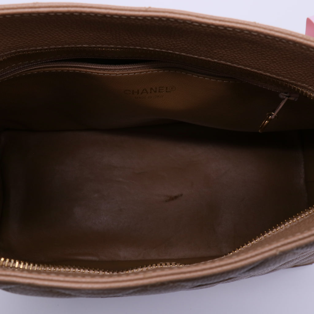 Chanel Caviar Quilted Medallion Tote Beige twins LDJ4013