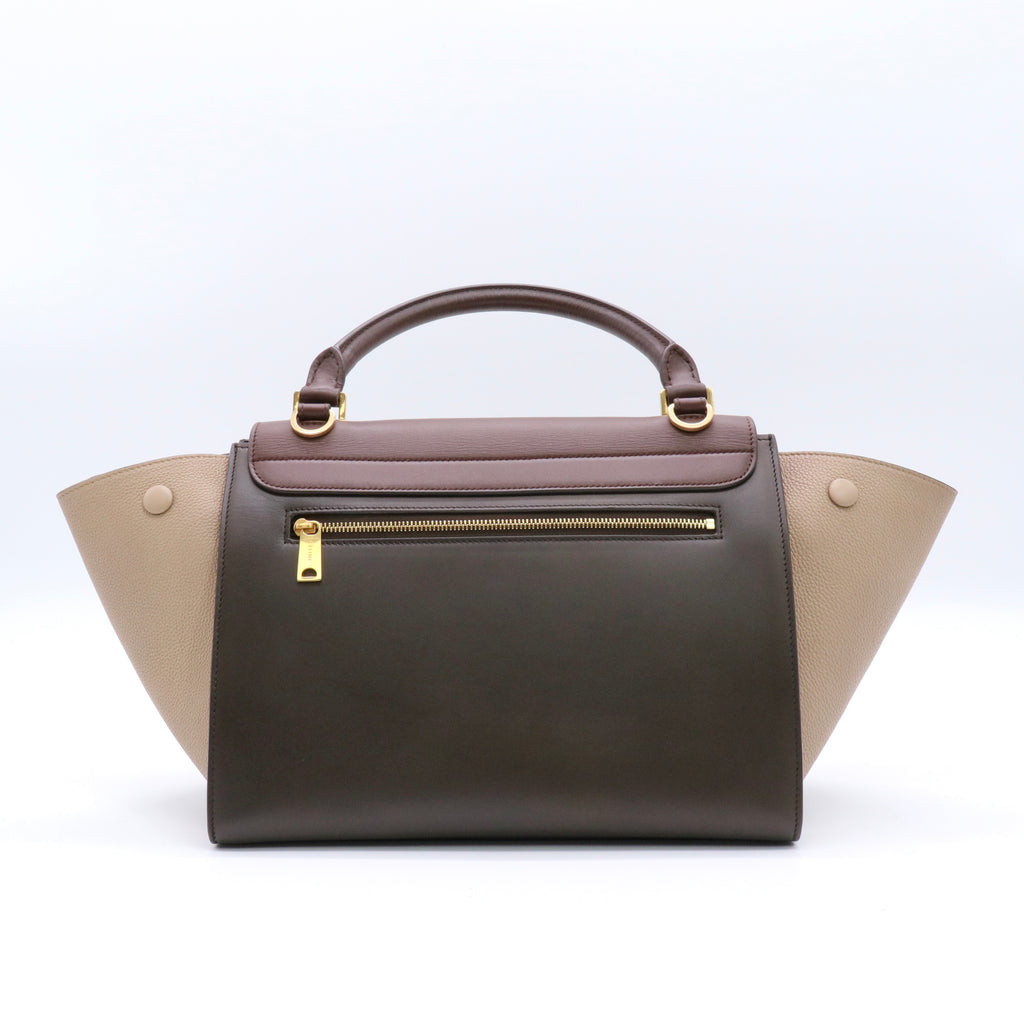 Trapeze Leather Handbag Spring twins