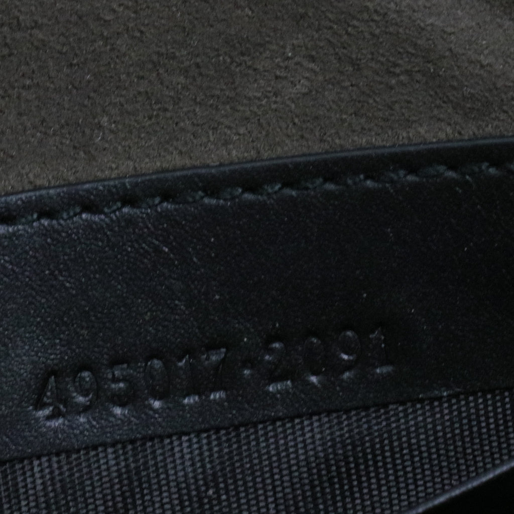 GG Supreme Monogram Zip Wristlet Pouch