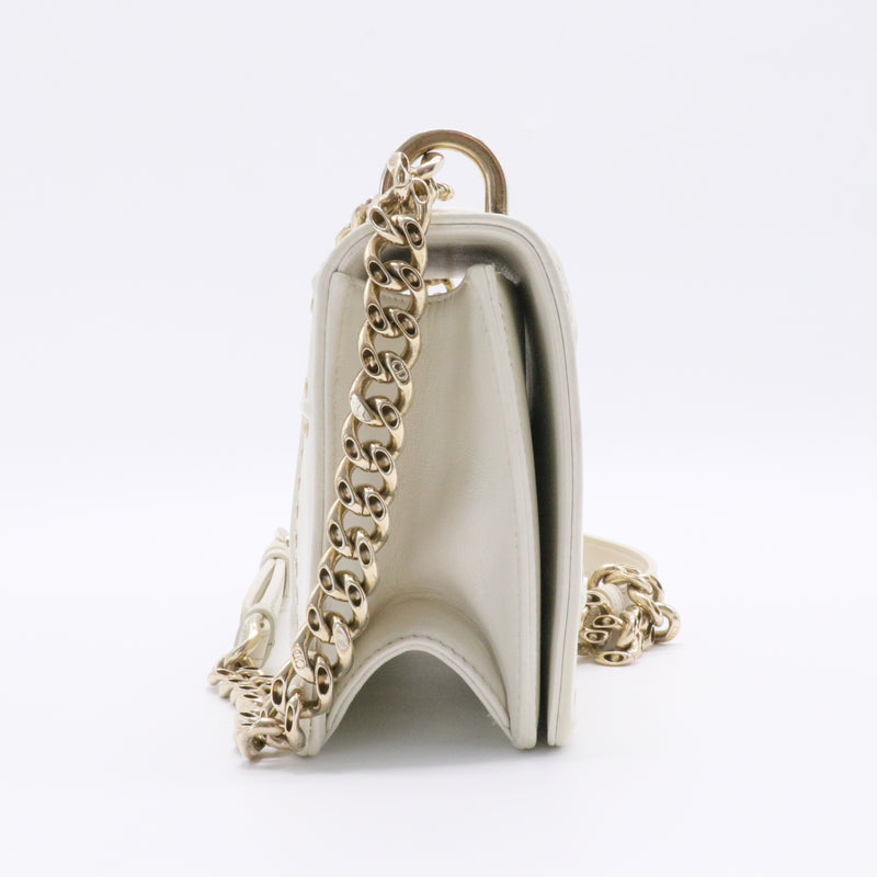 Diorama Flap Bag Studded Leather Medium