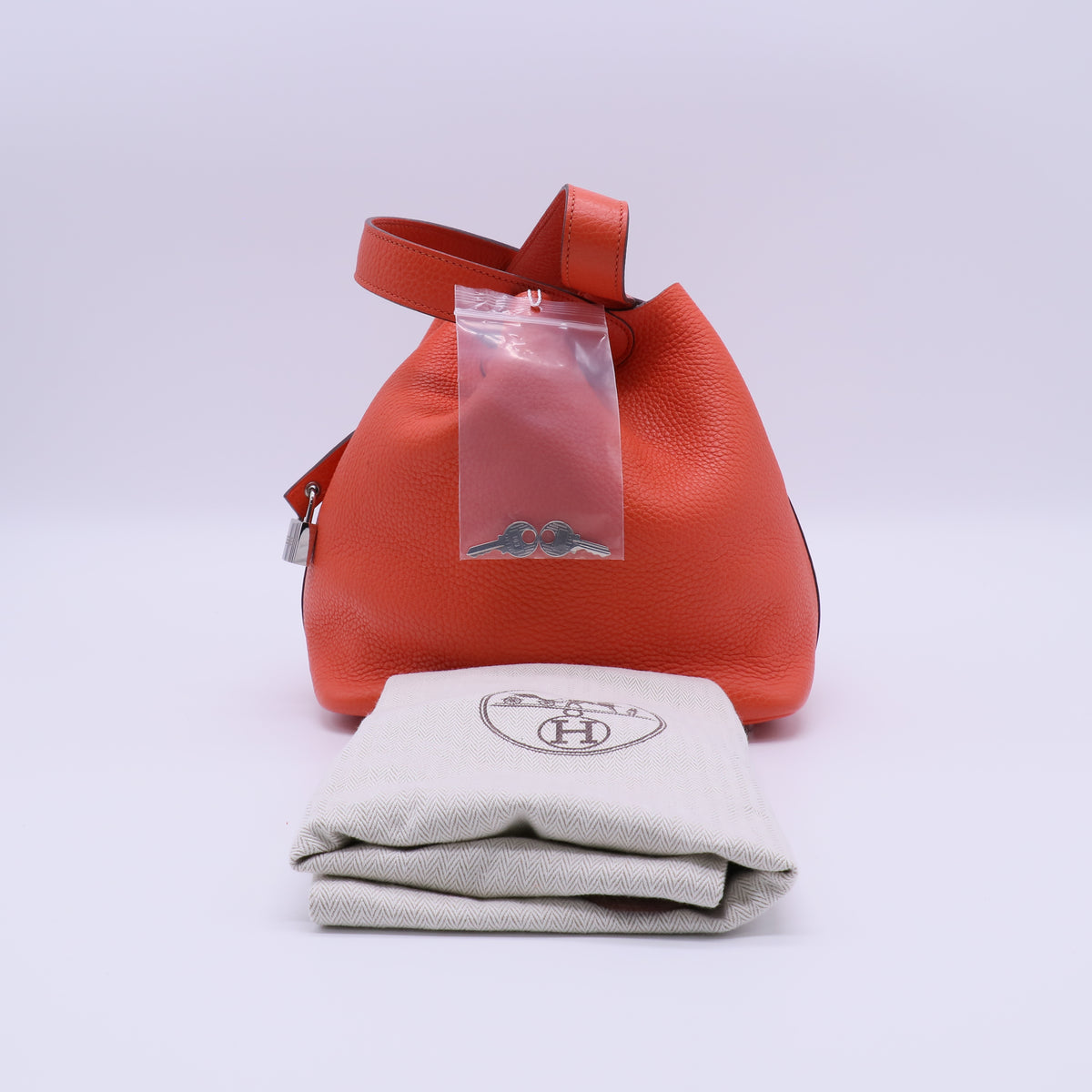 Hermes Taurillon Clemence Picotin Lock 22 MM Rouge De Coeur Twins LDJ4011