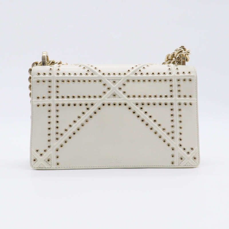 Diorama Flap Bag Studded Leather Medium