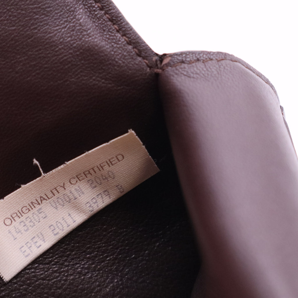 Intrecciato Woven Nappa Leather Double Flap Wallet