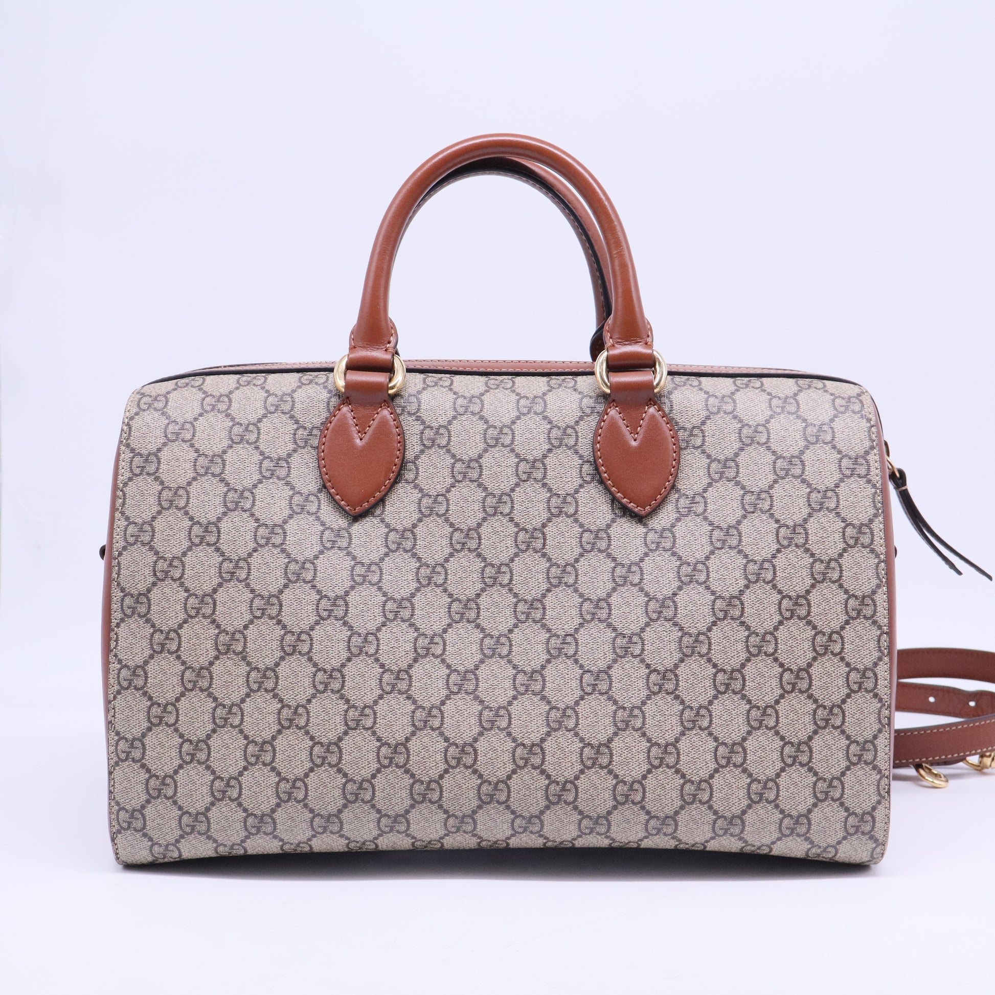 GG Supreme Monogram Blind for Love Embroidered Medium Boston Beige Tuscany