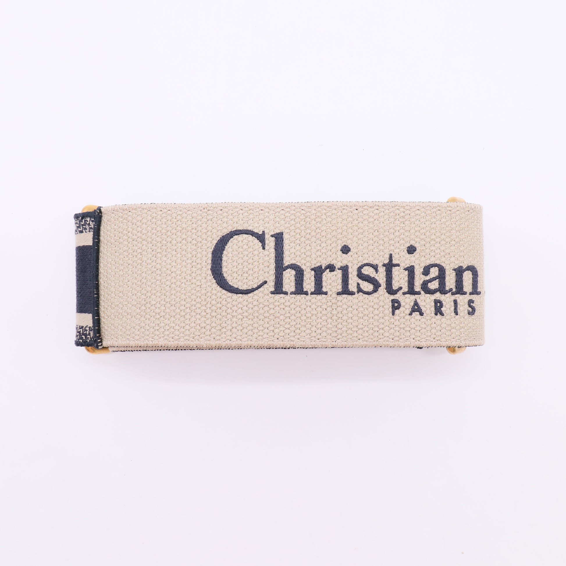 Christian Dior Canvas Embroidered Shoulder Strap Blue twins LDZ248