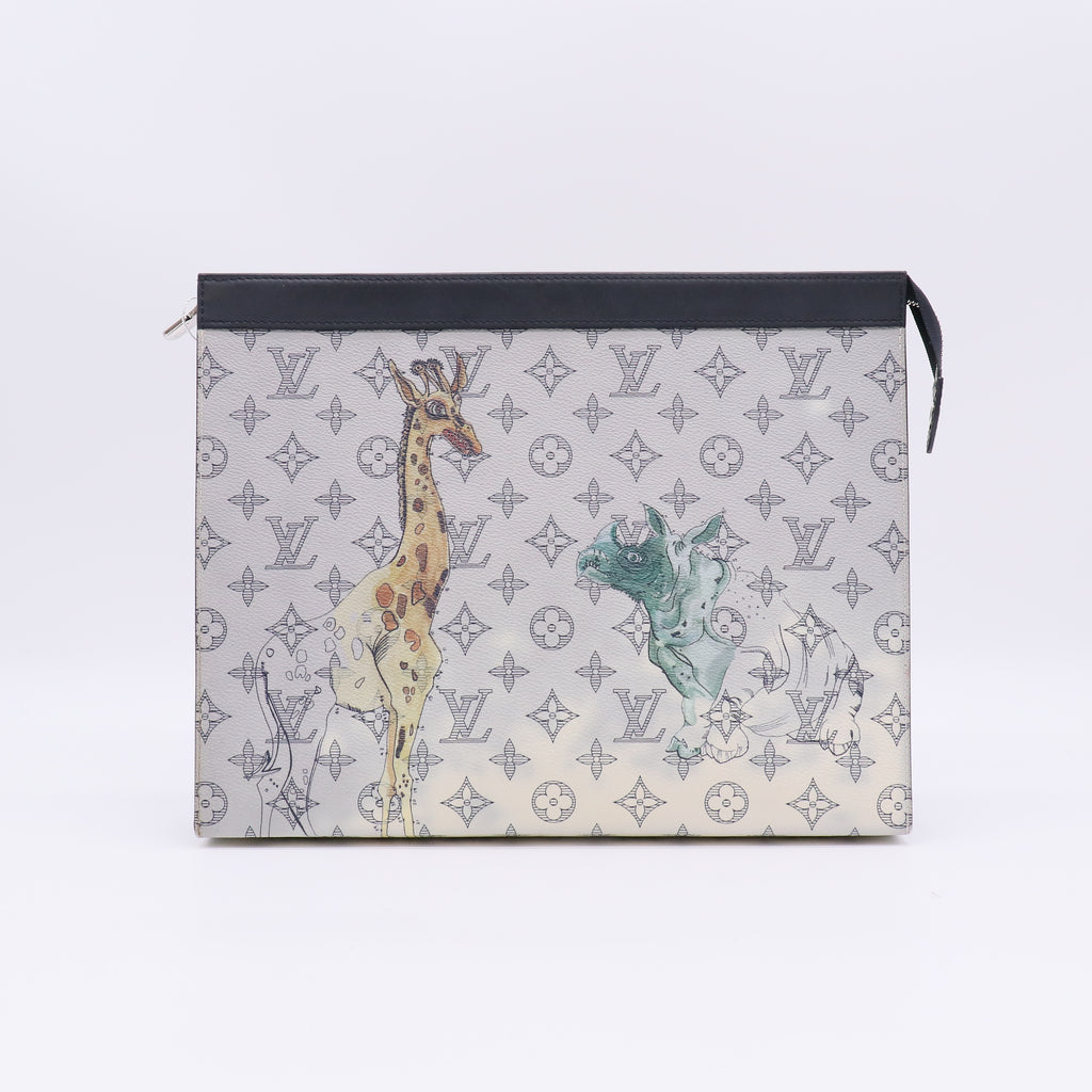 Louis Vuitton Savane Monogram Chapman Pochette Voyage Pouch LDZ262
