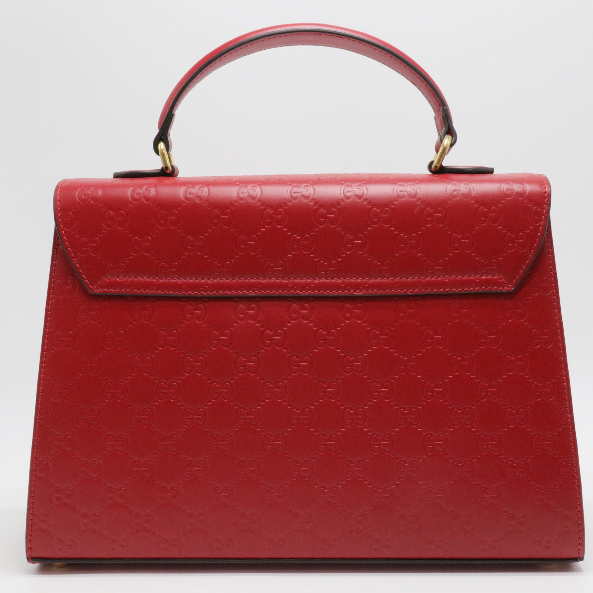 Guccissima Signature Medium Padlock Top Handle Bag