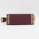 Soft Grain Calfskin House Check Small Helmsley Crossbody Dark Plum