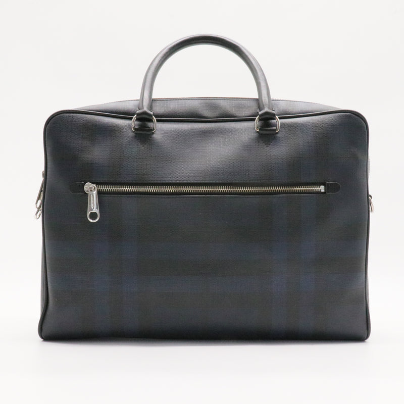 Hambleton Convertible Briefcase London Check Coated Canvas