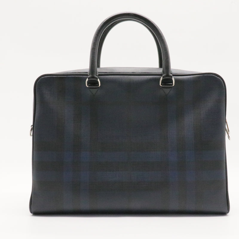 Hambleton Convertible Briefcase London Check Coated Canvas