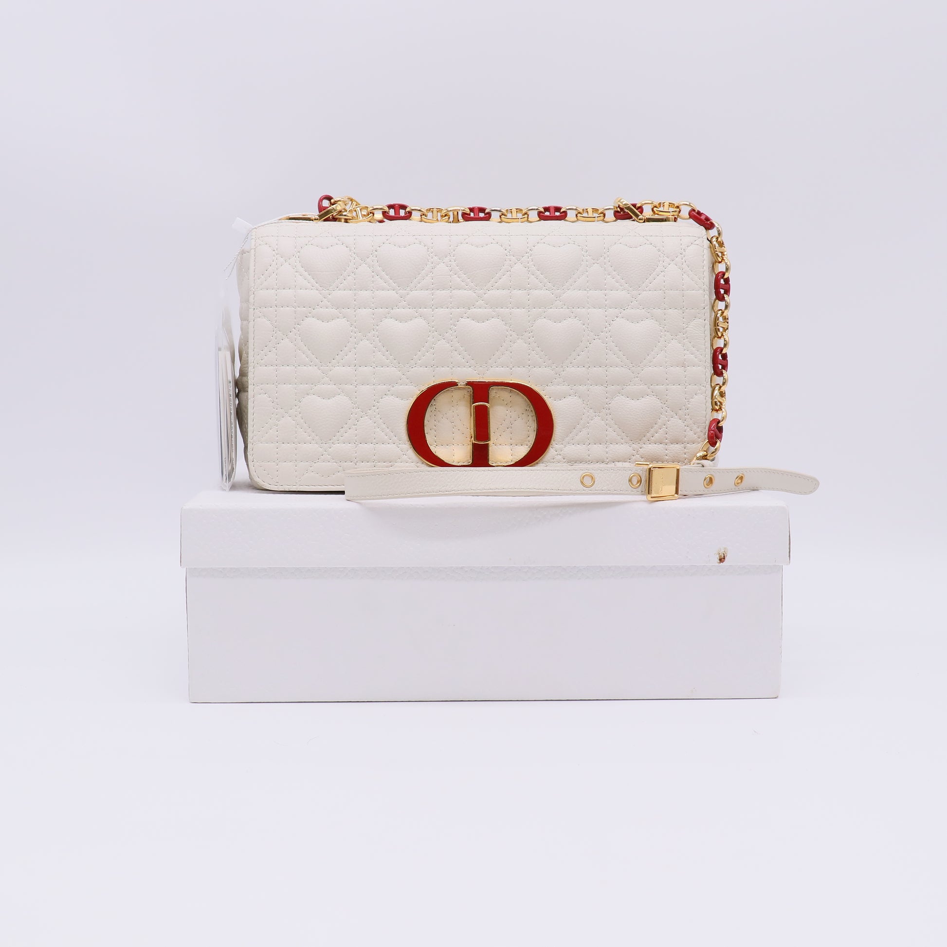 Christian Dior Calfskin Heart Cannage Dioramour Twins LDZ249