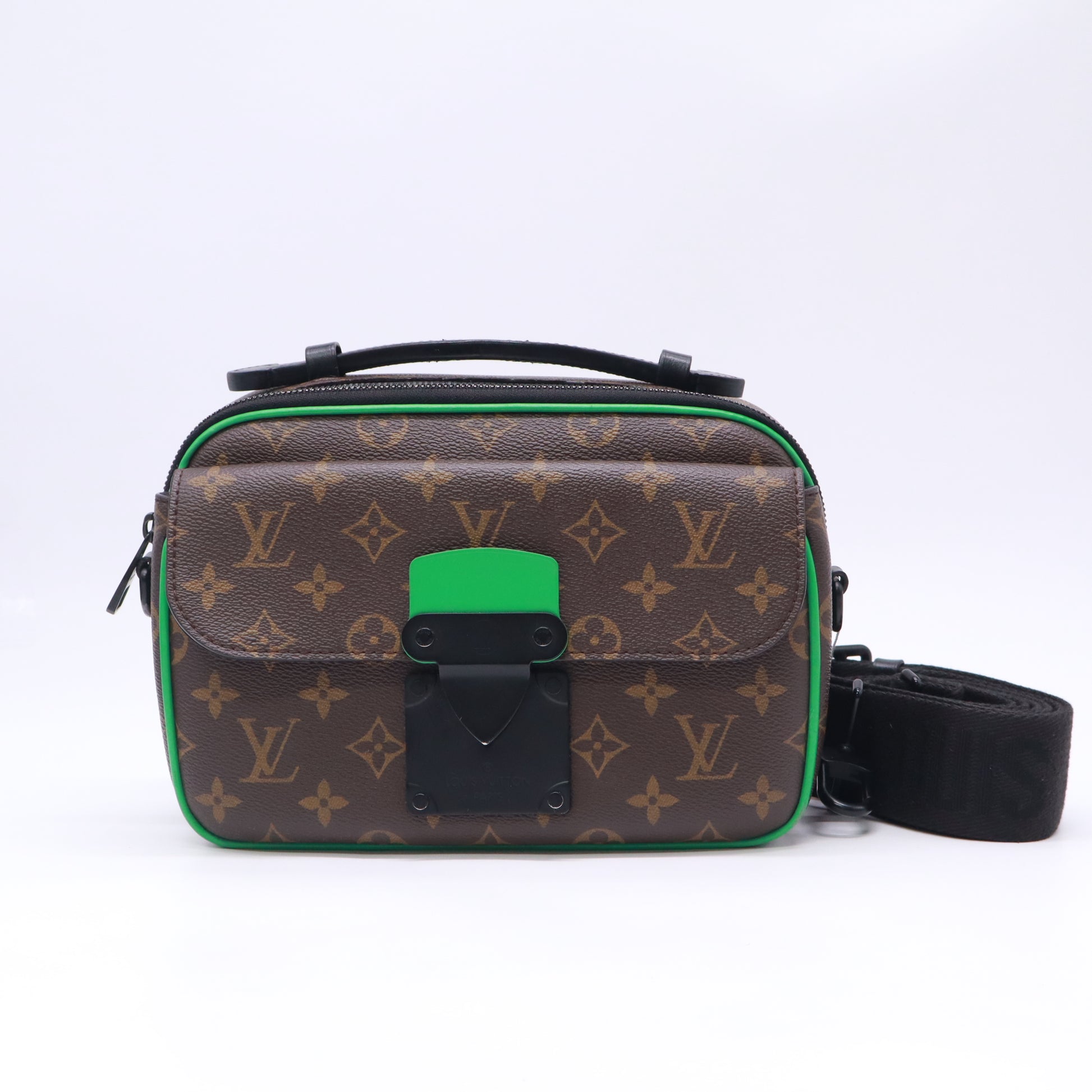 Louis Vuitton Monogram Macassar S Lock Messenger twins LDZ781