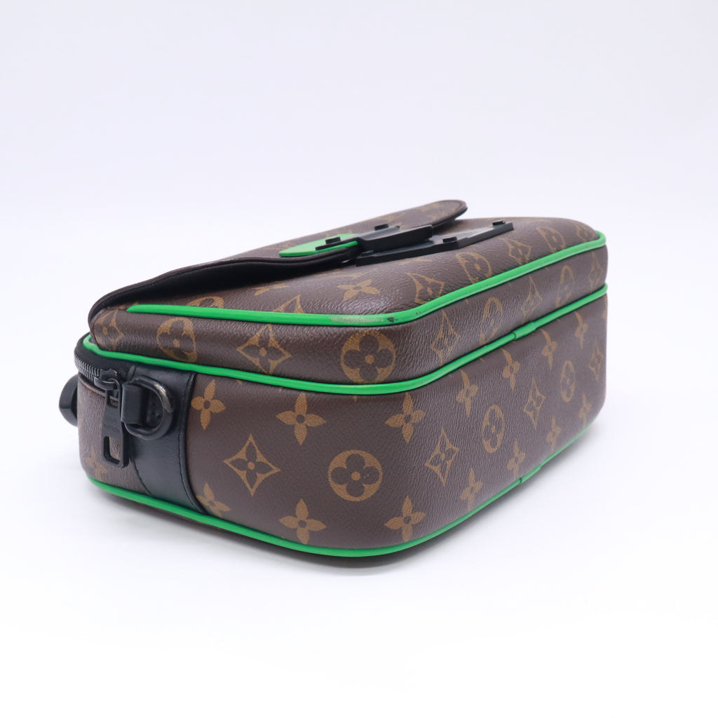 Louis Vuitton Monogram Macassar S Lock Messenger twins LDZ781