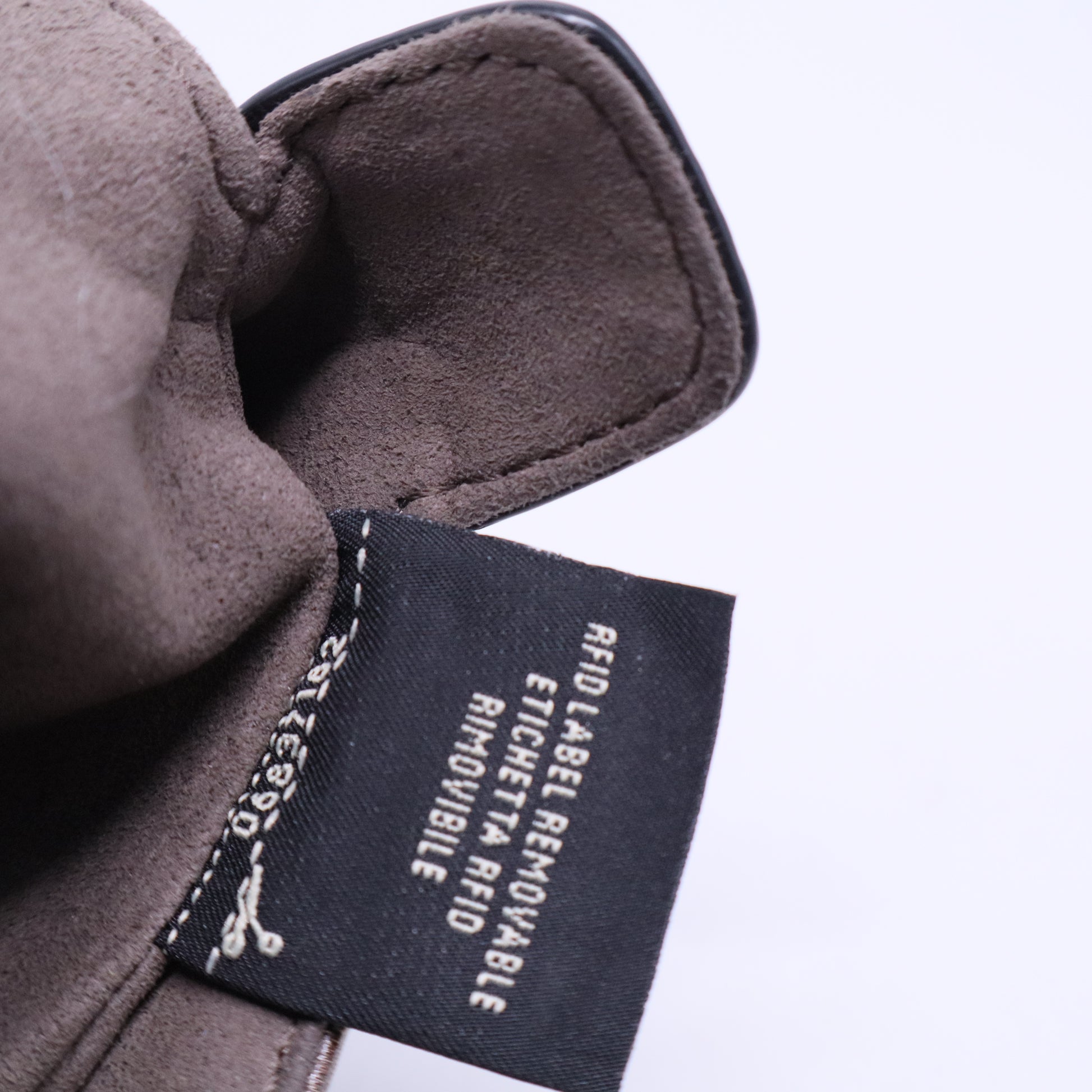 Glazed Fabric Vitello Century FF 1974 Stamp Patch Mini Double F Crossbody Bag Mogano Panna Black