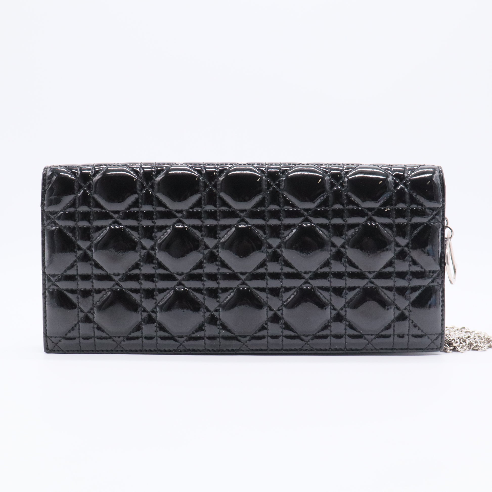 Lady Dior Clutch on Chain Cannage Quilt Patent