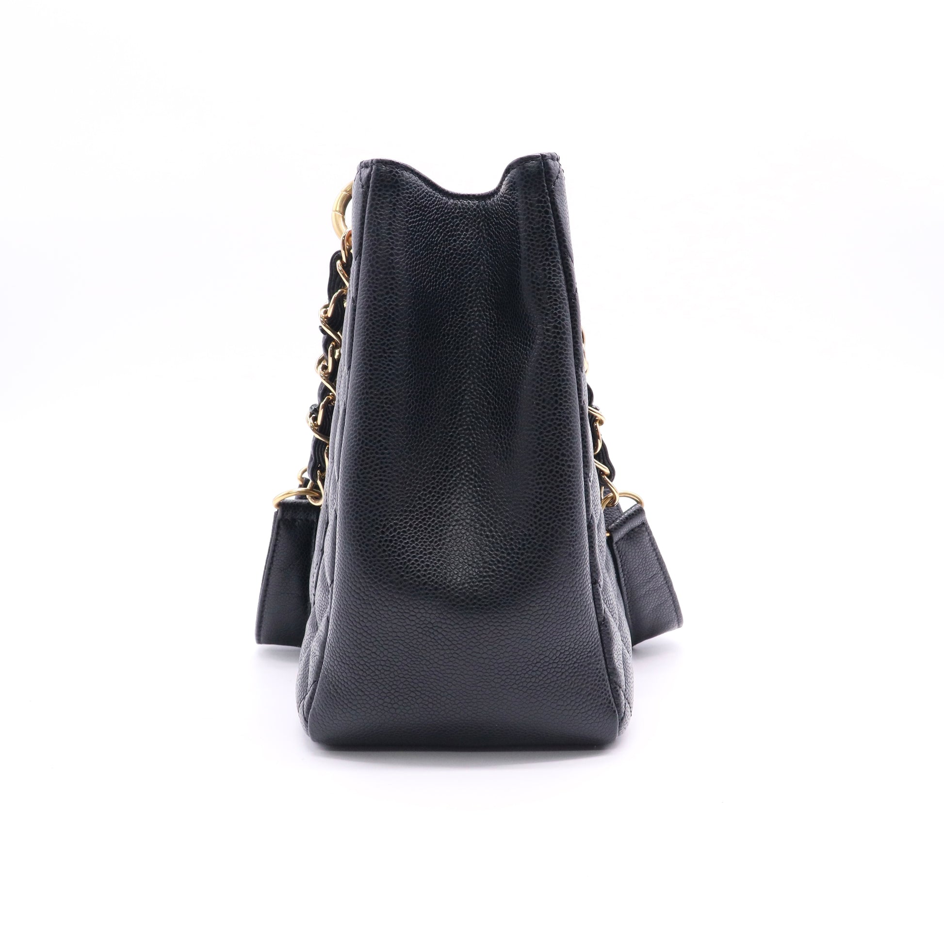 Chanel GST Grand Shopping Tote Black Caviar Shoulder Bag twins LDJ2676