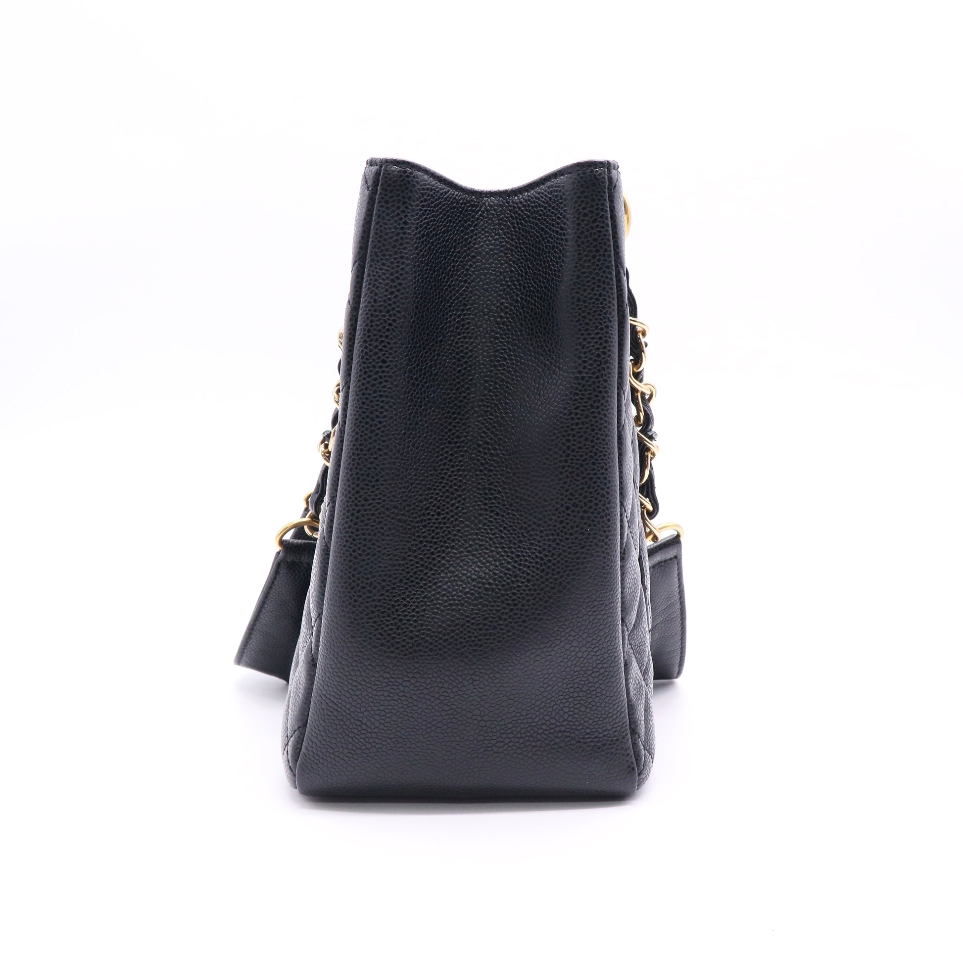 Chanel GST Grand Shopping Tote Black Caviar Shoulder Bag twins LDJ2676