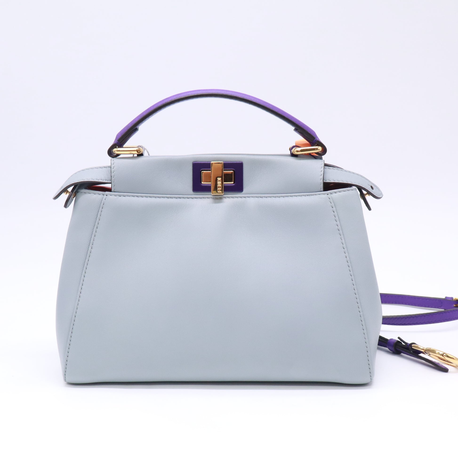 Fendi Peekaboo Iconic Mini Two-Tone Leather Bag twins LDZ777