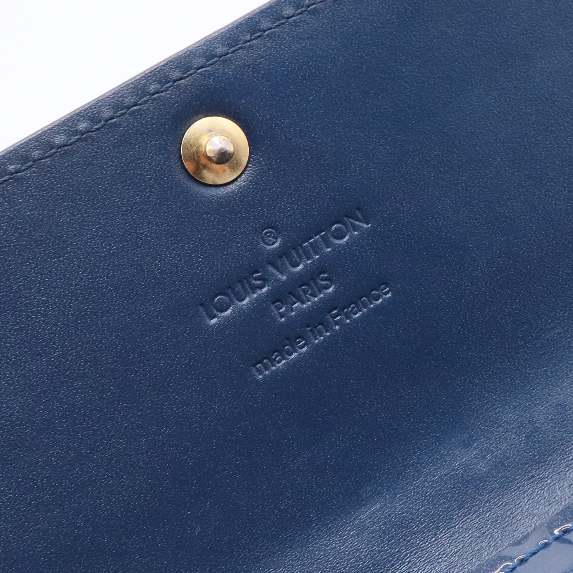 Grand Blue Monogram Vernis Sarah Wallet