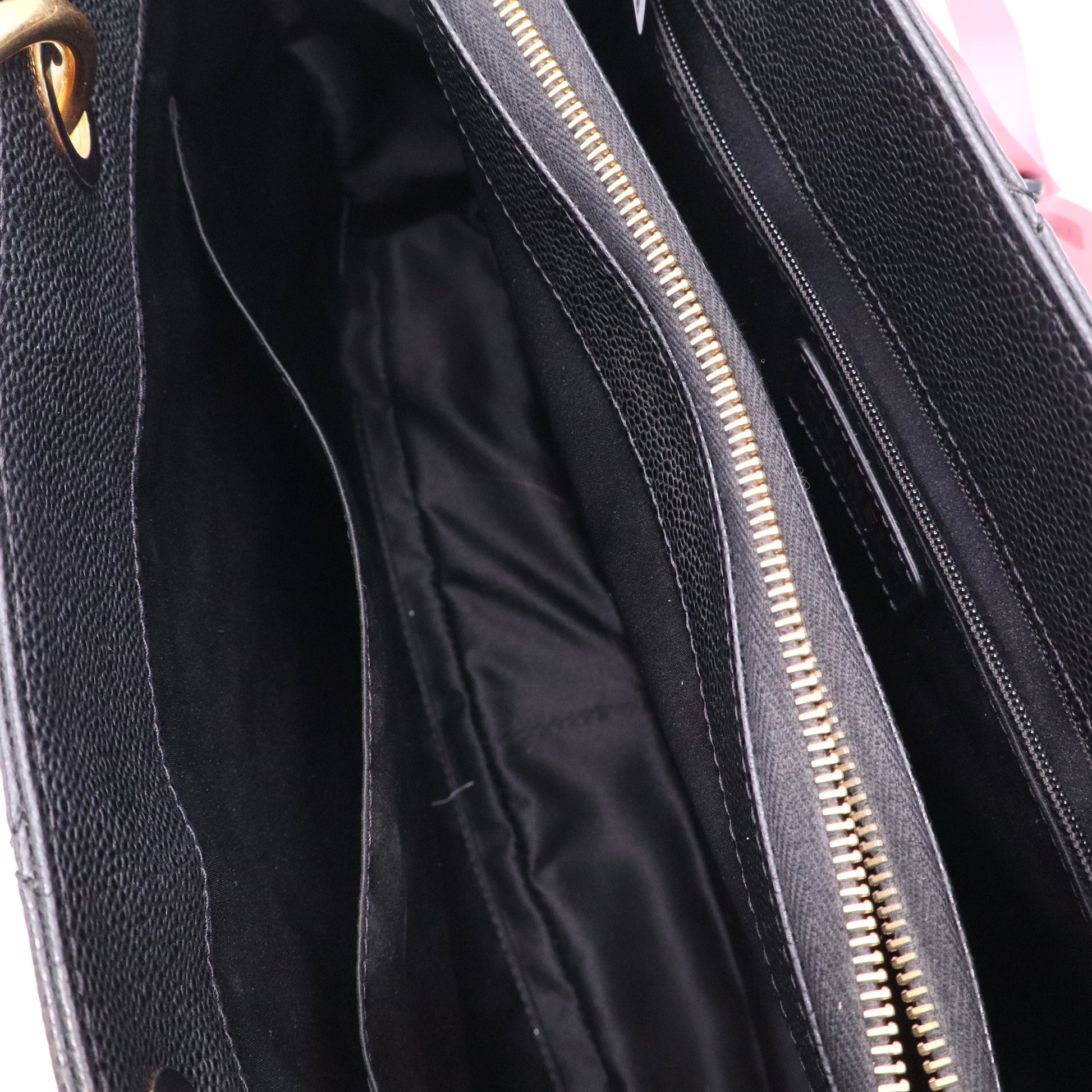 Chanel GST Grand Shopping Tote Black Caviar Shoulder Bag twins LDJ2676
