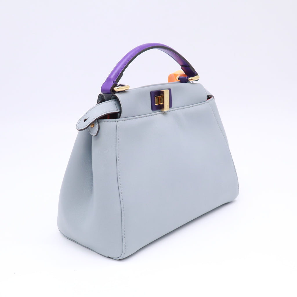Fendi Peekaboo Iconic Mini Two-Tone Leather Bag twins LDZ777