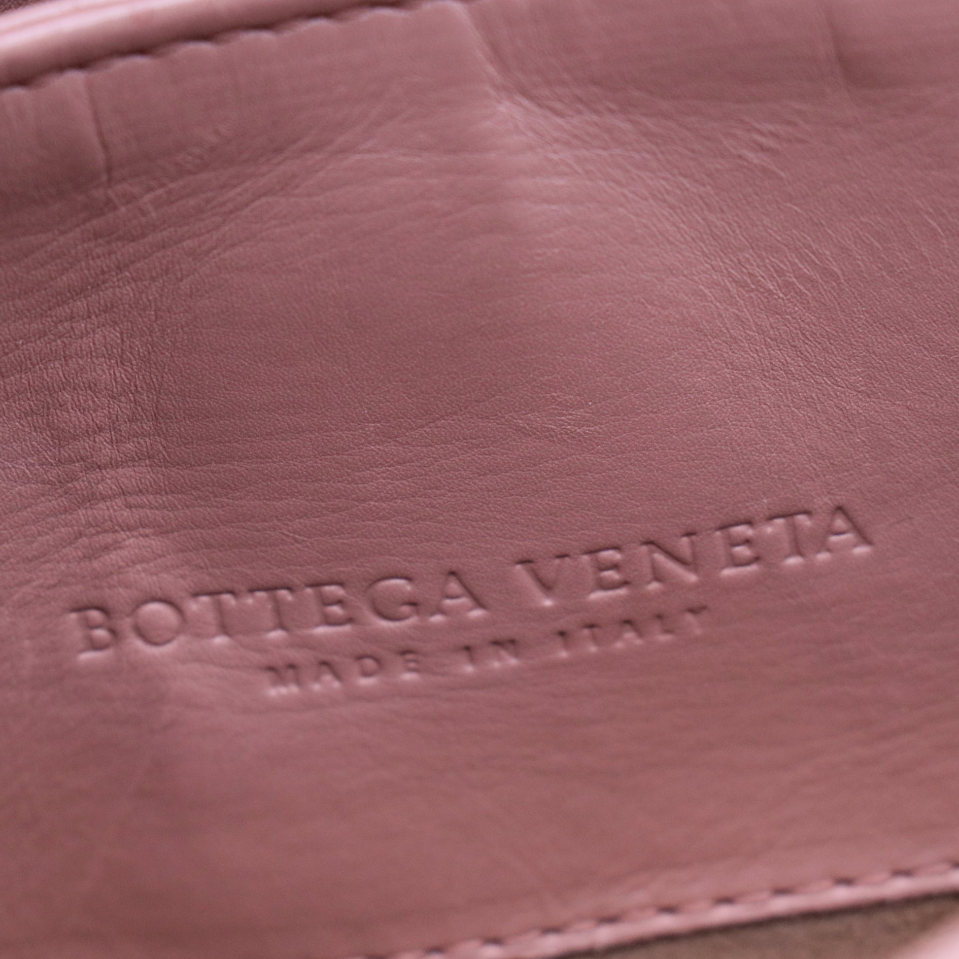 Dark Pink Intrecciato Woven Nappa Leather Roma Tote Bag