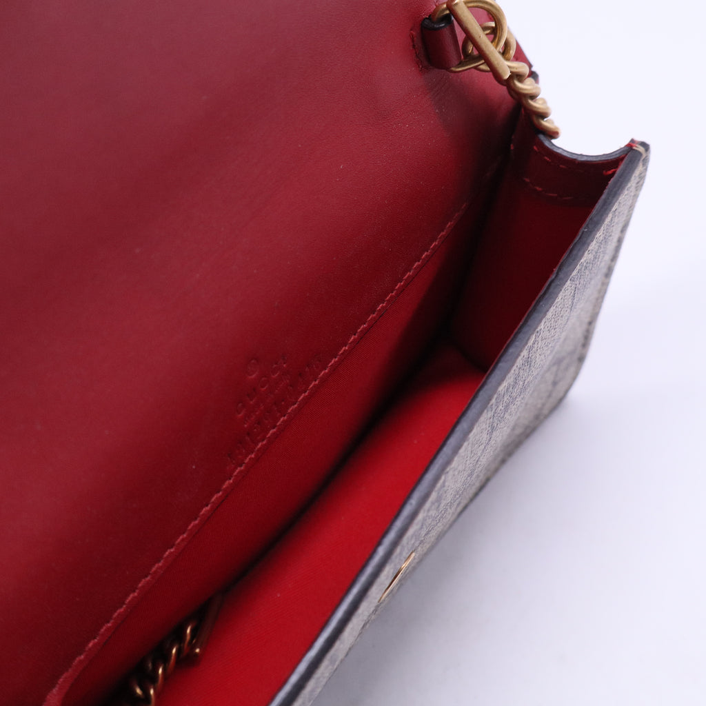 Cherries Wallet on Chain GG Coated Canvas Mini W20606