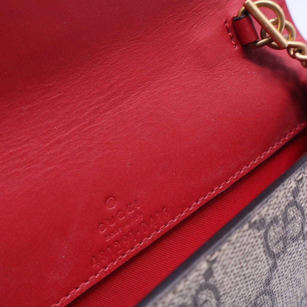 Cherries Wallet on Chain GG Coated Canvas Mini W20606