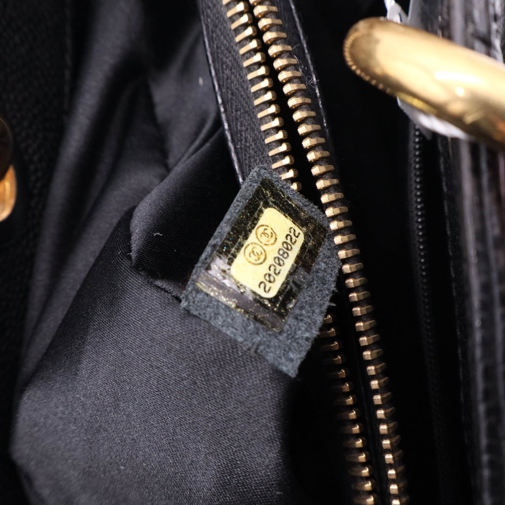 Chanel GST Grand Shopping Tote Black Caviar Shoulder Bag twins LDJ2676