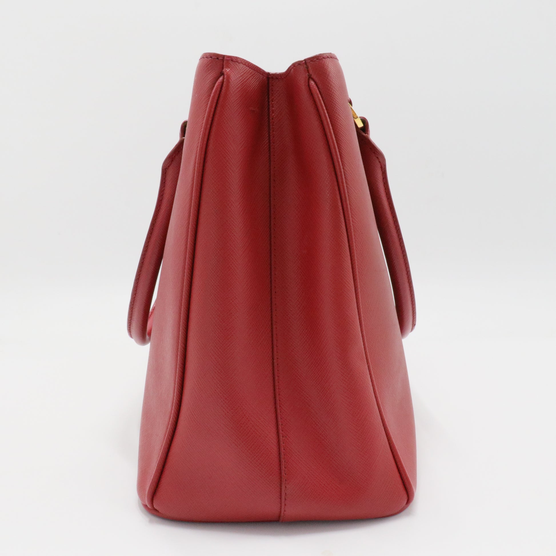 Double Zip Lux Tote Saffiano Leather Medium
