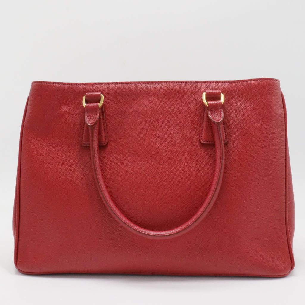 Double Zip Lux Tote Saffiano Leather Medium