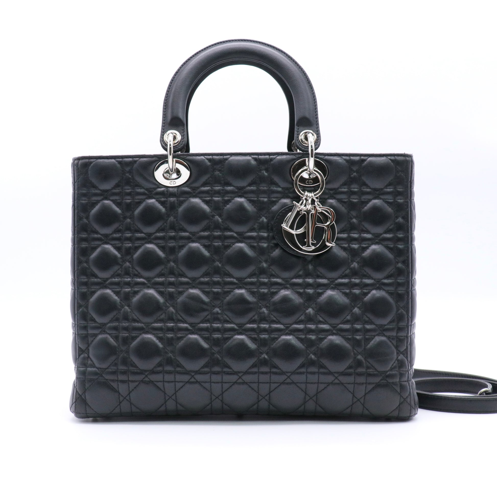 Lady Dior Bag Cannage Quilt Lambskin Large twins