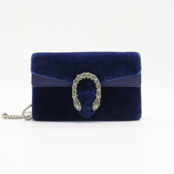 Velvet Super Mini Dionysus Shoulder Bag Cobalt