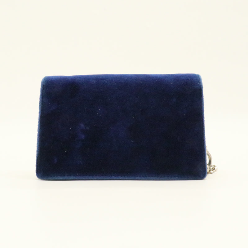 Velvet Super Mini Dionysus Shoulder Bag Cobalt