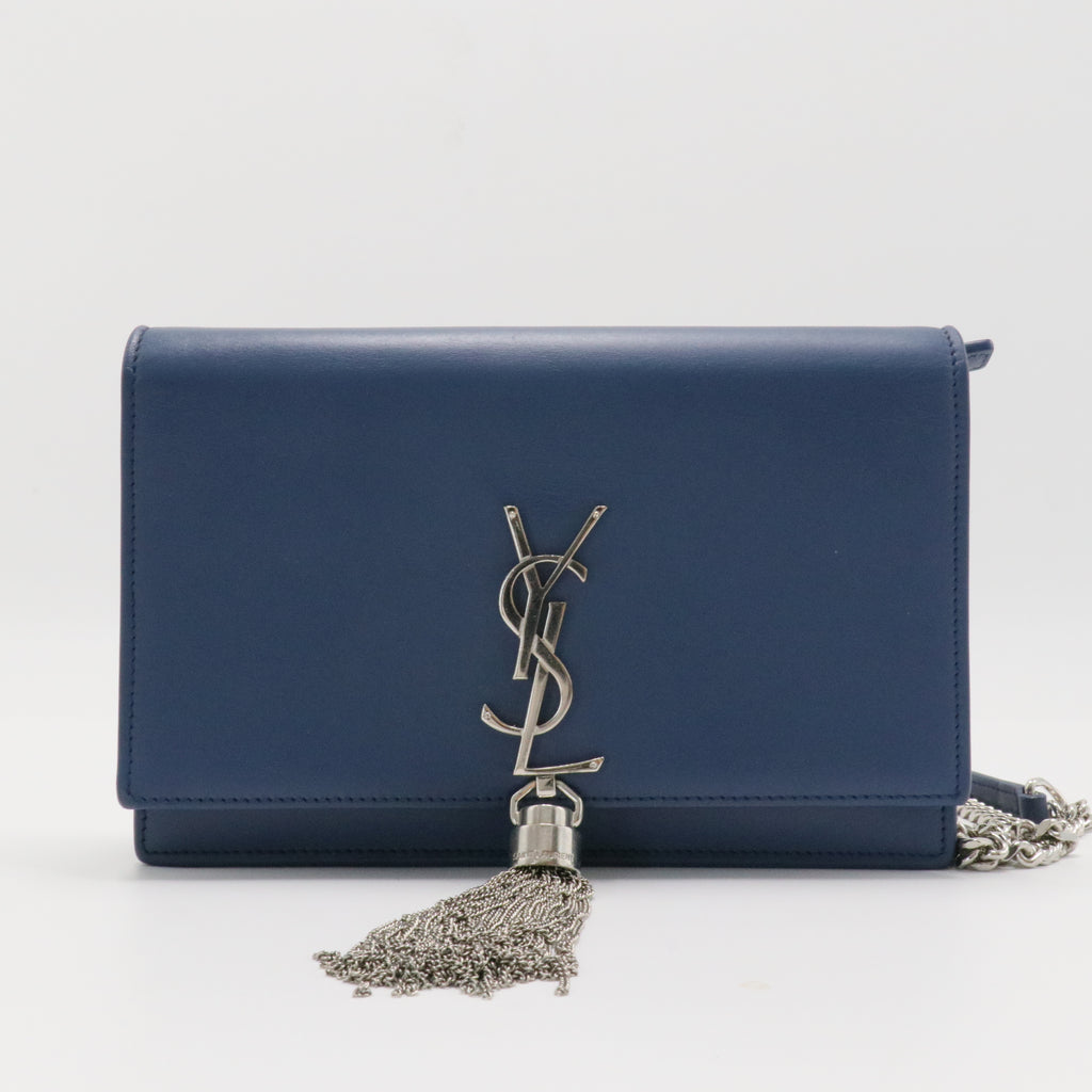 Classic Monogram Tassel Crossbody Bag Leather Small