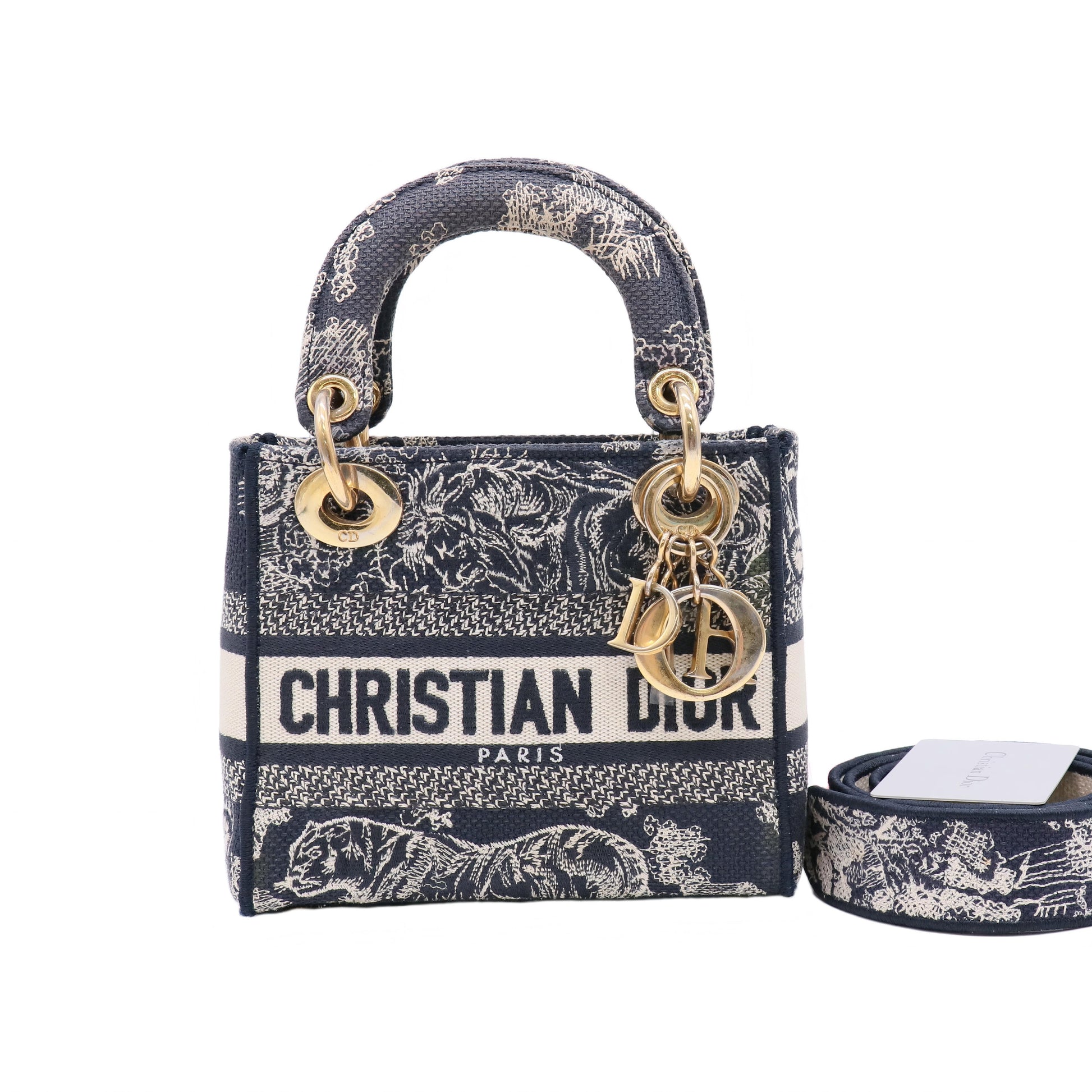 Lady D-Lite Bag Embroidered Canvas Mini twins LDJ4854