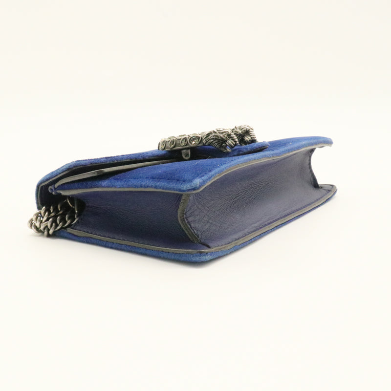 Velvet Super Mini Dionysus Shoulder Bag Cobalt