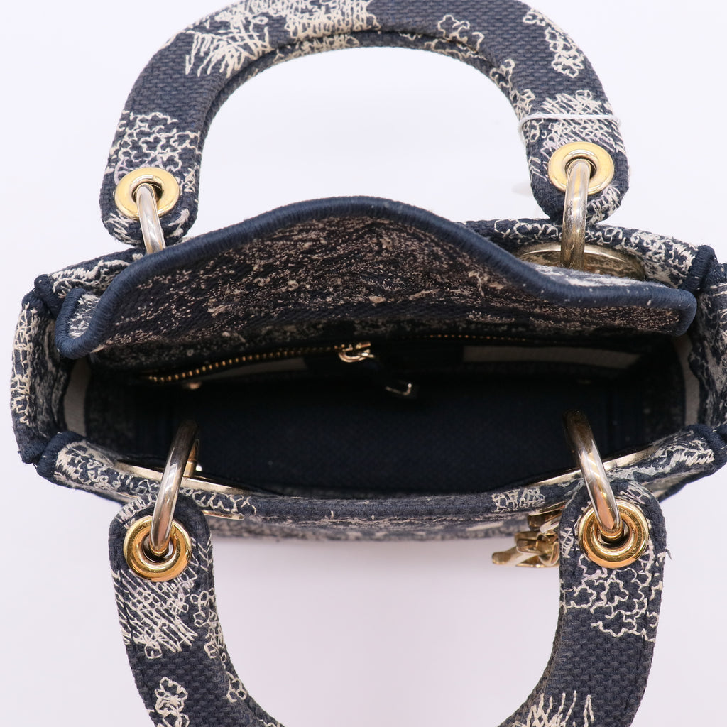 Lady D-Lite Bag Embroidered Canvas Mini twins LDJ4854
