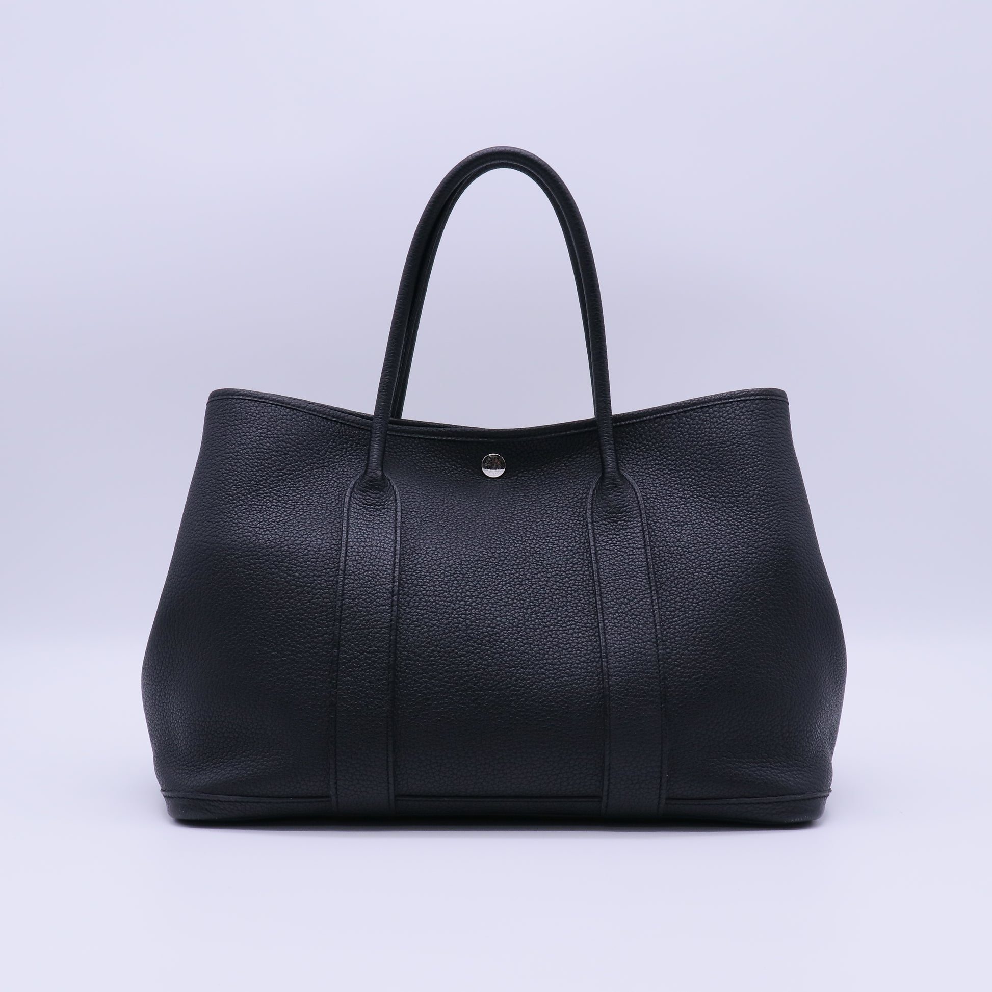 Hermes Black Negonda Leather Garden Party 30 Bag twins LDJ4015