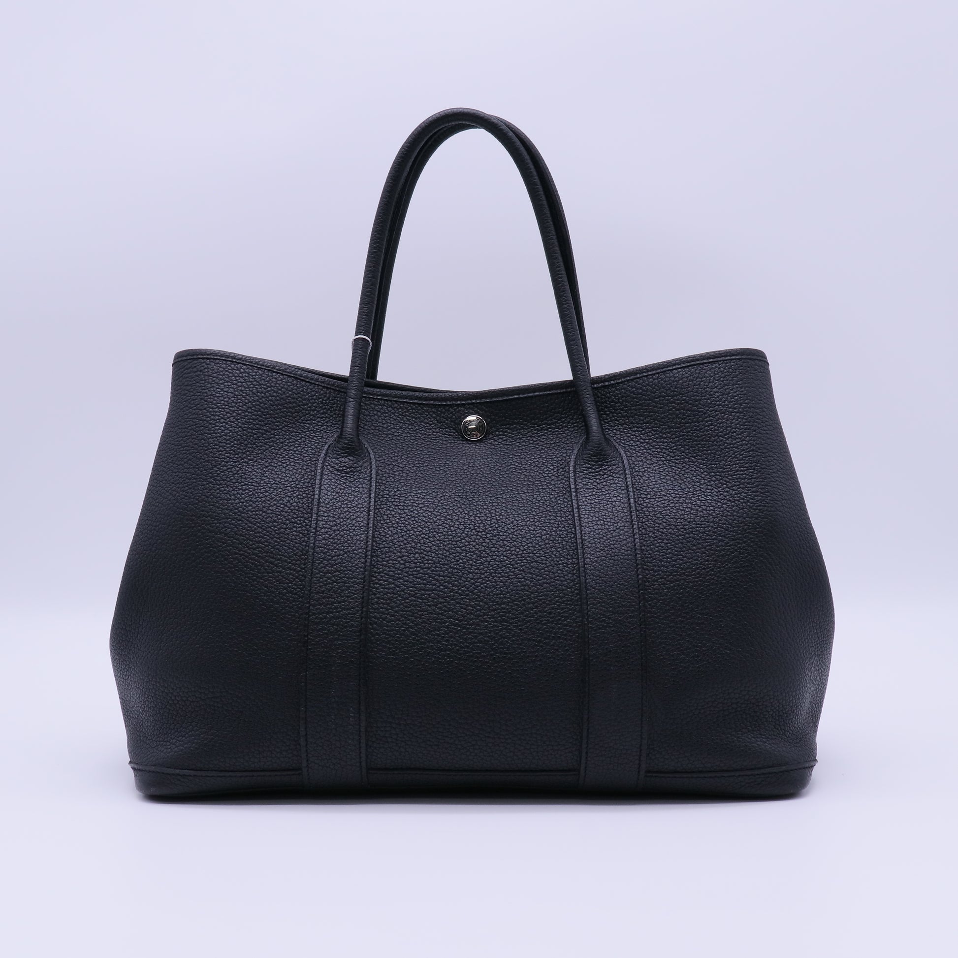 Hermes Black Negonda Leather Garden Party 30 Bag twins LDJ4015