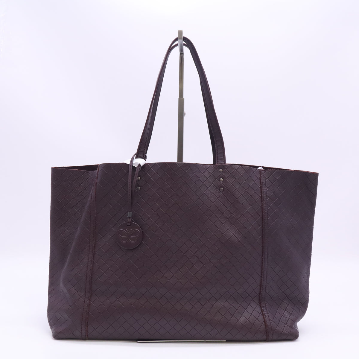 Ebano Intrecciomirage Leather Butterfly Tote Bag B24772