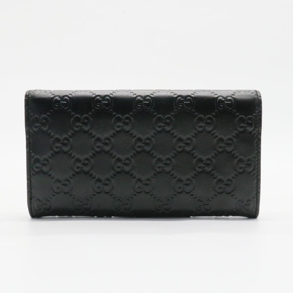 Bow Continental Wallet Guccissima Leather