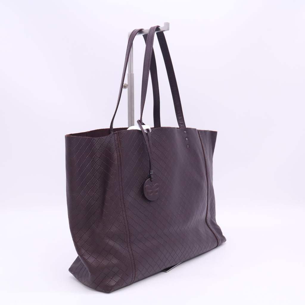Ebano Intrecciomirage Leather Butterfly Tote Bag B24772